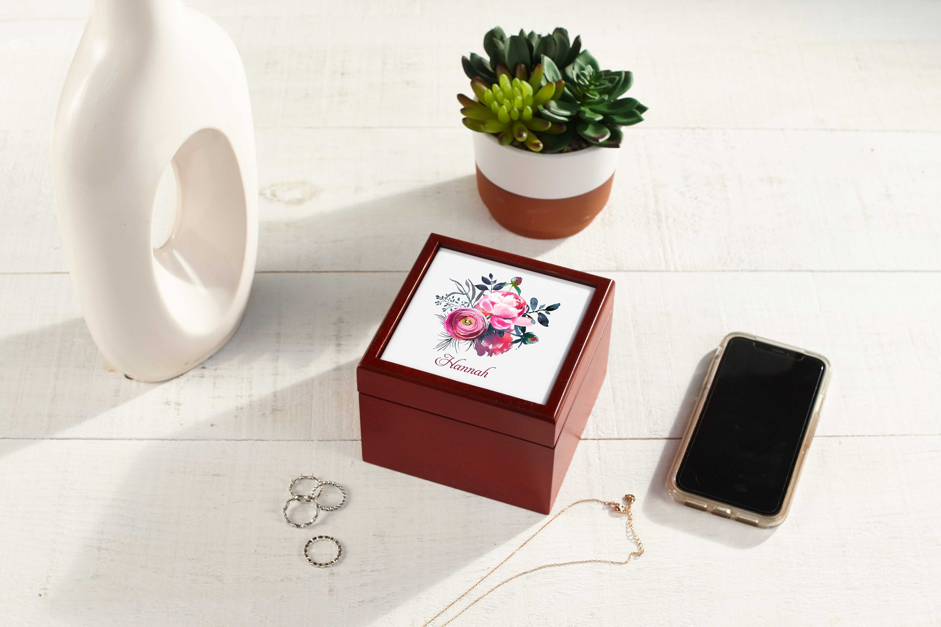 Personalized jewelry box personalized keepsake box custom Etsy