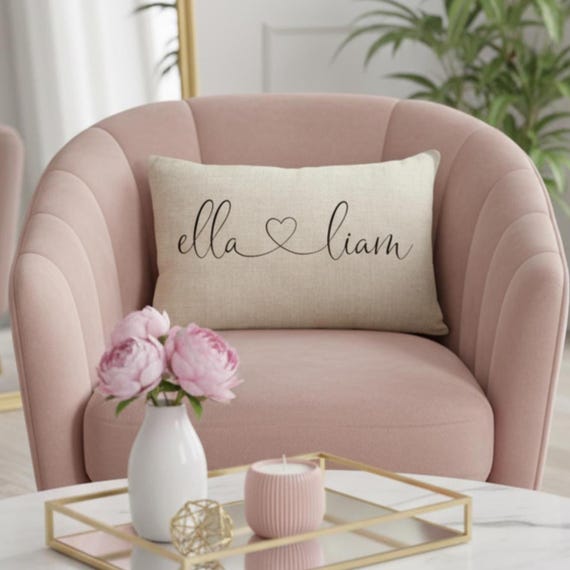 Personalized Pillow Case, Custom Cushion Cover, Printed Pillow Cover, Mother's Day Gift, Couples Gift, Housewarming Gift, Family, Birthday