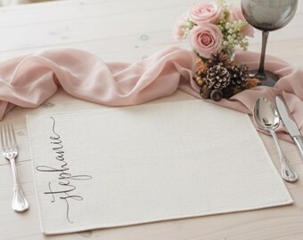 Personalized Placemat, Christmas Placemat, Table Placemat, Custom Placemat, Printed Placemat, Linen Placemat, Christmas gift