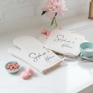 Gants de cuisine personnalisés, gants de cuisine personnalisés, cadeau de cuisine personnalisé, maniques de cuisine personnalisées, cadeau de fête des mères, gants de cuisine imprimés