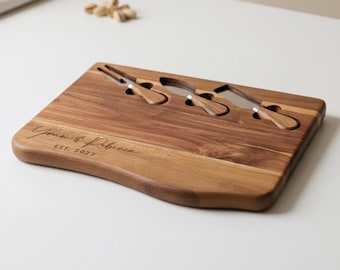 Acacia board, personalized cheese board, custom cheese board, engraved cheese board, custom cheese tray, personalized cheese set