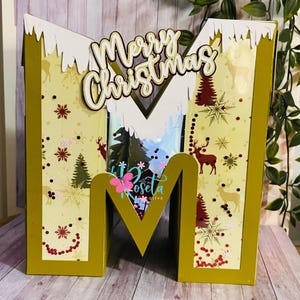 Lettera 3D, calendario dell'avvento - File SVG, Studio, Brother Scanncut. Cameo, Cricut, Fratello Scanncut, Giulietta