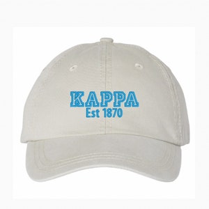 Kappa Kappa Gamma Sorority Baseball Hat / Custom Color Greek Embroidered Cap / Big Little Sister Gift