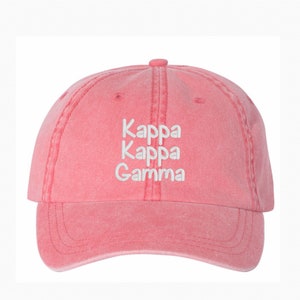 Kappa Kappa Gamma Sorority Baseball Hat / Custom Color Greek Embroidered Cap / Big Little Sister Gift