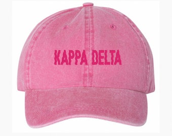 Kappa Delta Sorority Baseball Hat / Custom Color Greek Embroidered Cap / Big Little Sister Gift