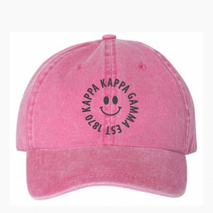 Kappa Kappa Gamma Sorority Baseball Hat / Custom Color Greek Embroidered Cap / Big Little Sister Gift