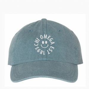 Cappello da baseball della sorellanza Chi Omega / Berretto ricamato greco in colore personalizzato / Regalo per la piccola sorella maggiore