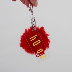 Chi Omega Sorority Keychain / Chi O Custom Color Greek Key Chain with Pom Pom / Big Little Sister Gift