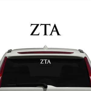 Zeta Tau Alpha Sorority Car Decal / Custom Color Greek Laptop Sticker / Big Little Sister Gift