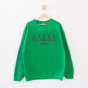 Delta Zeta Sorority Christmas Santa Crewneck / Custom Color Greek Embroidered Gildan 18000 Sweatshirt / Big Little Sister Gift