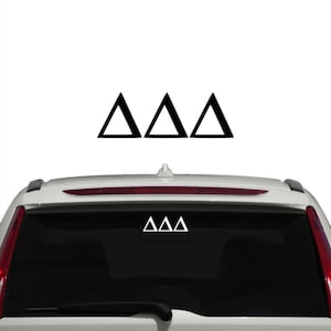 Delta Delta Delta Sorority Car Decal / Custom Color Greek Laptop Sticker / Big Little Sister Gift