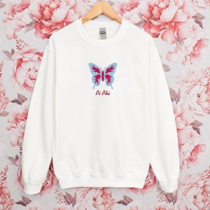 Pi Beta Phi Sorority Firefly / Custom Color Greek Embroidered Gildan 18000 Sweatshirt / Big Little Sister Gift