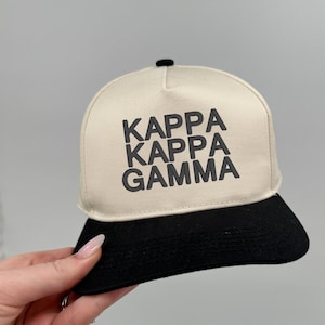 Kappa Kappa Gamma Sorority Puff Trucker Hat / Custom Color Greek Embroidered Cap / Big Little Sister Gift