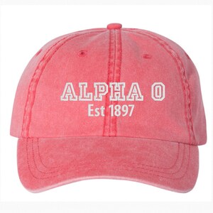 Alpha Omicron Pi Sorority Baseball Hat / Custom Color Greek Embroidered Cap / Big Little Sister Gift
