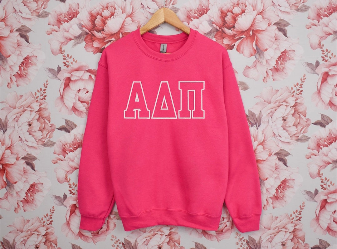 Alpha Delta Pi Sorority Letter Outline / Custom Color Greek Embroidered ...