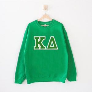 Kappa Delta Sorority Applique Crewneck / Custom Color Greek Embroidered Gildan 18000 Sweatshirt / Big Little Sister Gift