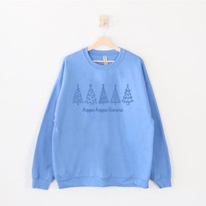 Kappa Kappa Gamma Sorority Christmas Santa Crewneck / Custom Color Greek Embroidered Gildan 18000 Sweatshirt / Big Little Sister Gift