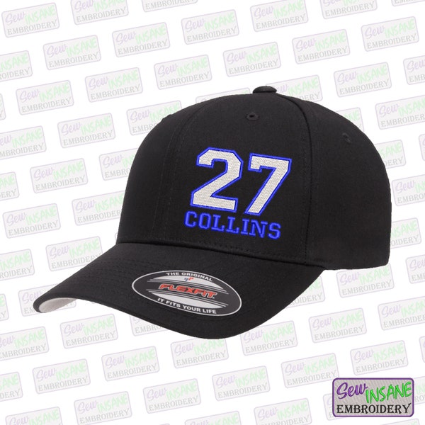 Embroidered Number Hat Etsy