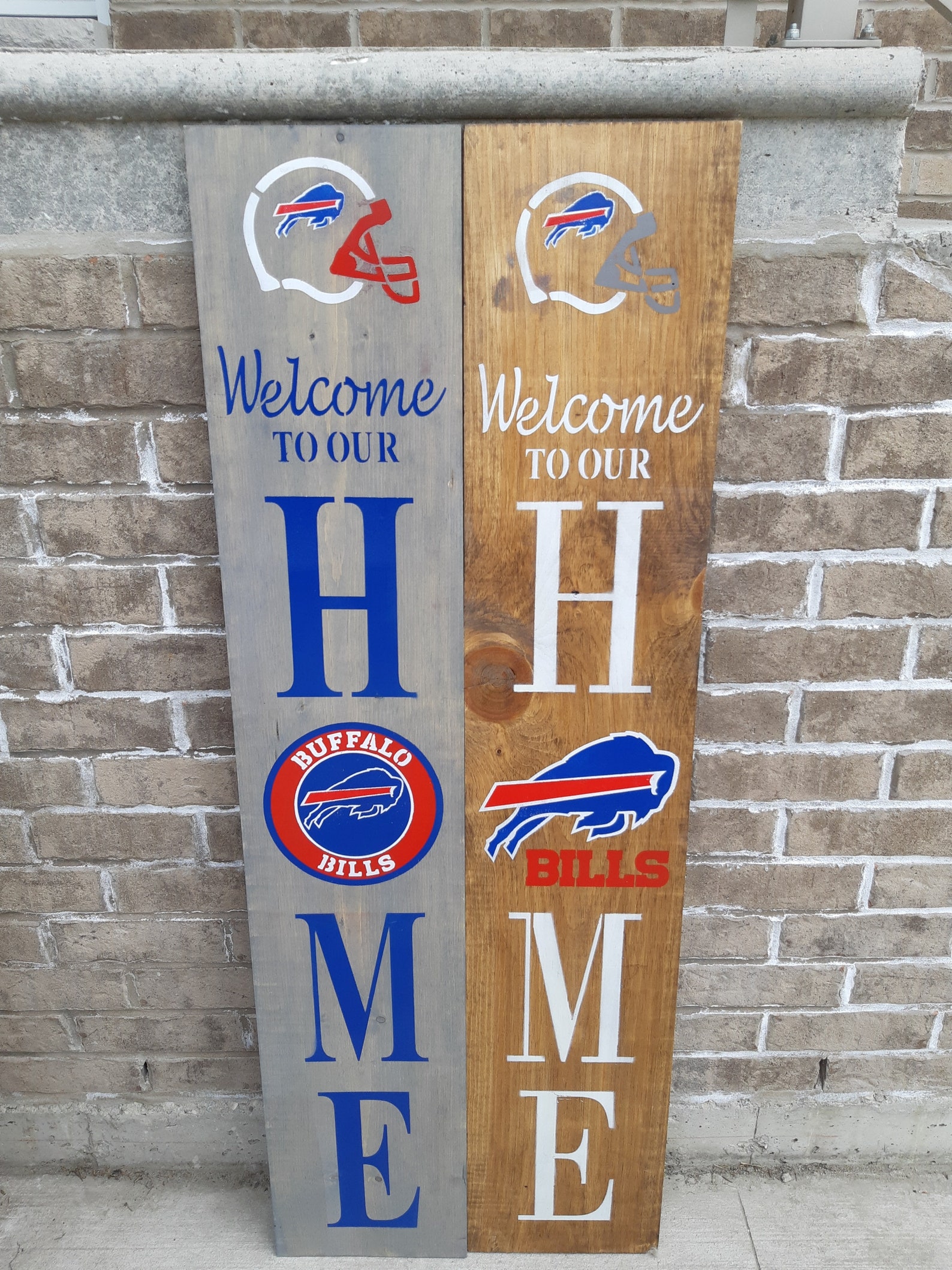 Buffalo Bills Wood To My Home Porch Sign Etsy