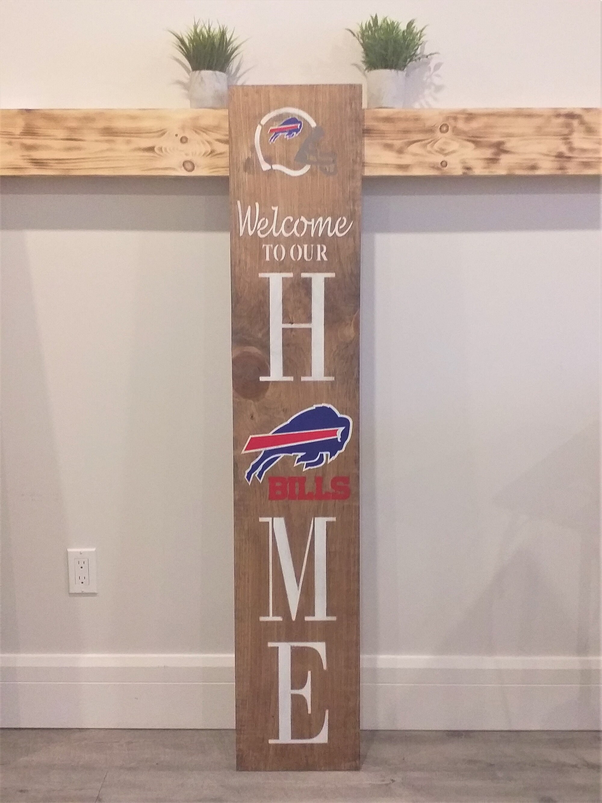 Buffalo Bills Wood To My Home Porch Sign Etsy