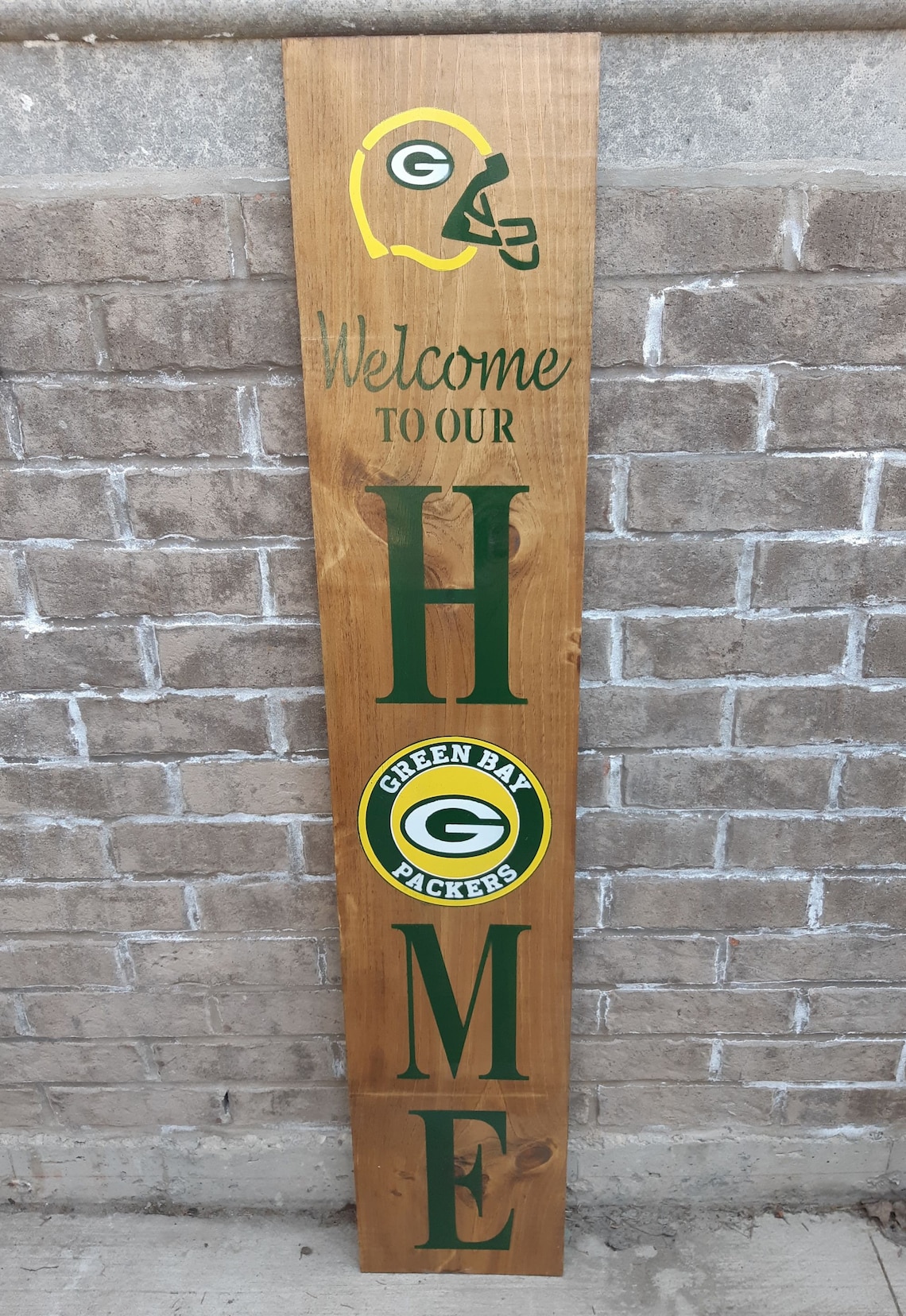 Green Bay Packers 5FT Wood Welcome To Our Home Porch Sign | Etsy