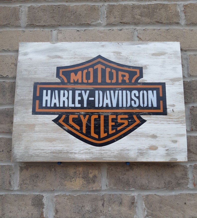 Harley Davidson Wall Hanging Sign Sign Wall Hanging Etsy