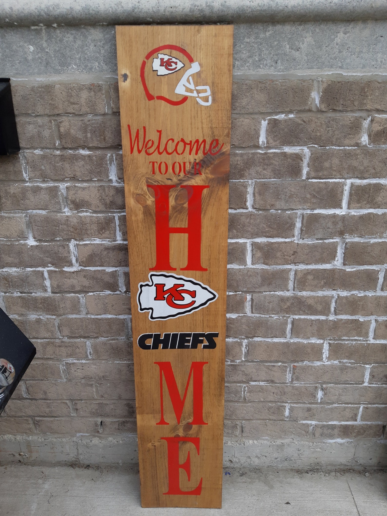 Kansas City Chiefs Wood To My Home Porch Sign Etsy