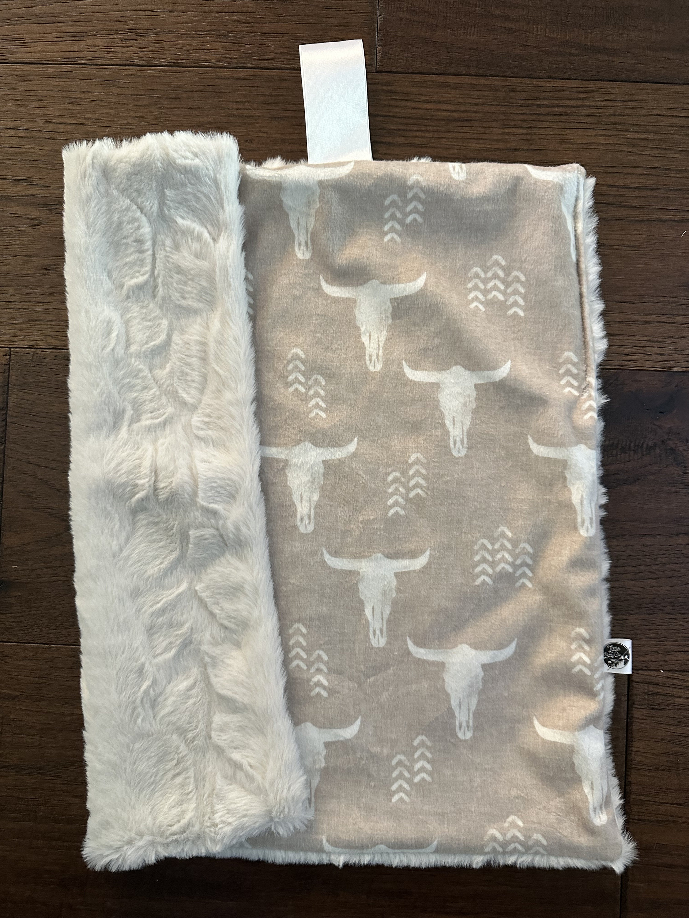 Baby Lovey Tag Blanket NEUTRAL STEER Etsy