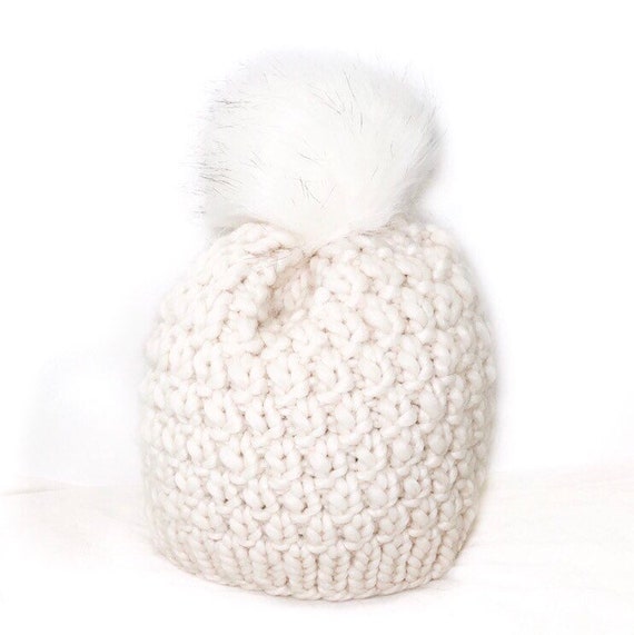 Premium Cozy Wool Textured Knit Hat - Adult, Monochrome  display picture 3