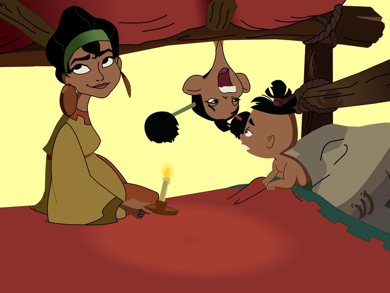 Chicha, Chaca, and Tipo - Emperor's New Groove Scene - Digital Art ...