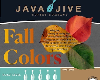 Fall Colors Blend 12 oz Bag of Complex Fresh Roasted Popular Mixed Roast Gourmet Coffee