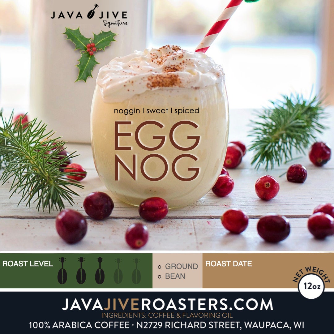Egg Nog Flavored Fresh Roasted 12 Oz Bag of Gourmet Coffee Etsy