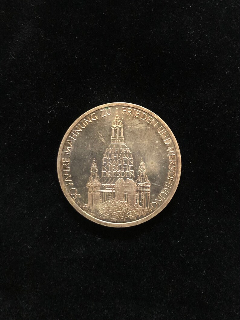 Ten German Mark 50th Anniversary Peace and Reconciliation 1995 Silver Coin