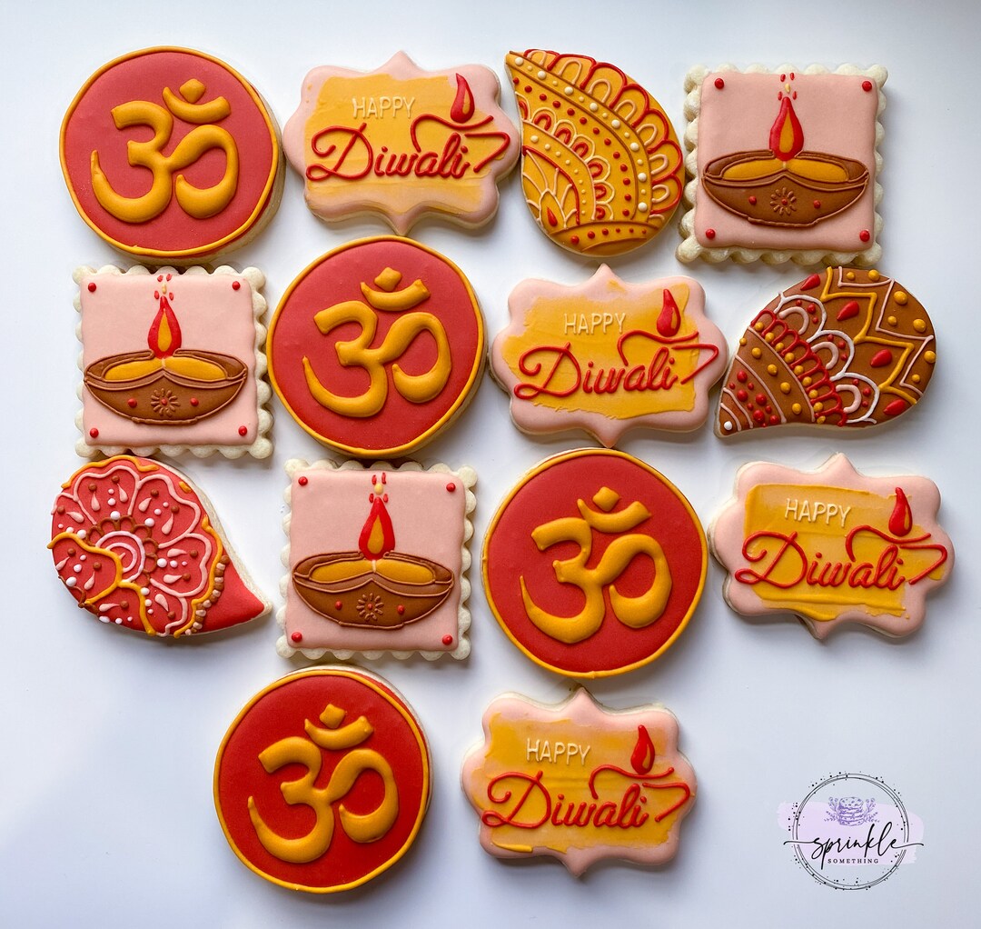 Diwali Sugar Cookies Festival of Lights Divali Happy Diwali Cookies