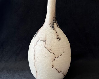 Handmade Horse Hair Ceramic Teardrop Vase