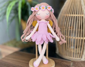 Große Häkelfee Puppe: Personalisierter Amigurumi Engel