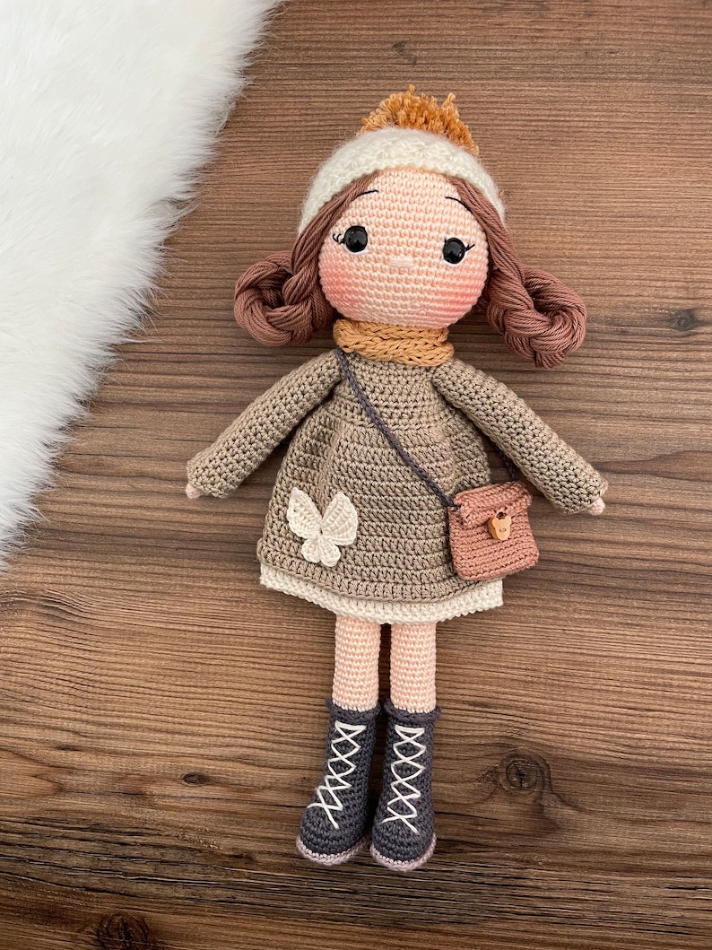 Crochet Doll With Removable Outfit Personalized Baby Toys Amigurumi Doll For Sale Gift For Kids Art Doll Gift Doll With Accessory image 5