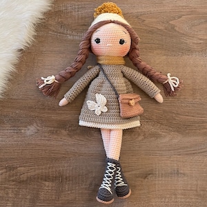 Crochet Doll With Removable Outfit Personalized Baby Toys Amigurumi Doll For Sale Gift For Kids Art Doll Gift Doll With Accessory image 1