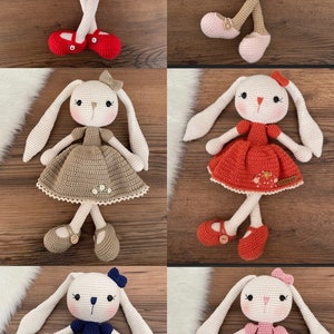 Crochet Bunny Rabbit Personalized Doll Personalized Baby Toys Crochet Doll For Sale Birthday Gift Box For Her Easter Bunny Crochet image 10