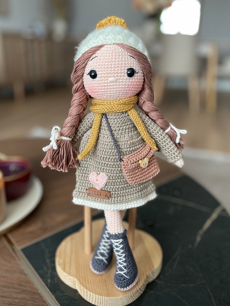 Crochet Doll With Removable Outfit Personalized Baby Toys Amigurumi Doll For Sale Gift For Kids Art Doll Gift Doll With Accessory image 10