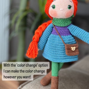 Crochet Doll With Removable Outfit Personalized Baby Toys Amigurumi Doll For Sale Gift For Kids Art Doll Gift Doll With Accessory image 8