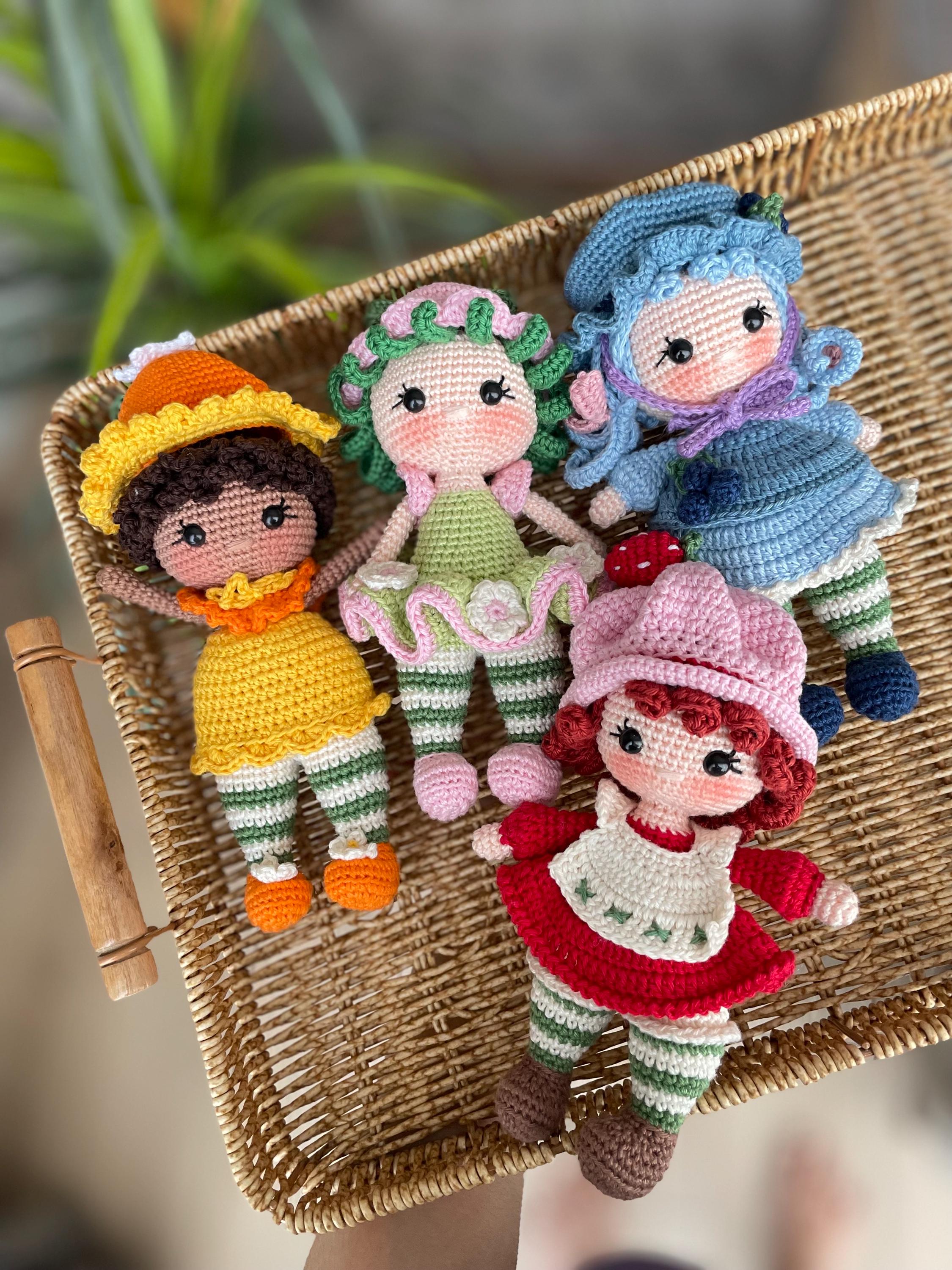 Strawberry Shortcake Crochet Doll Characters: 7 Inches