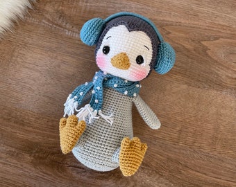 Amigurumi Animals Penguin Personalized Doll | Personalized Baby Toys | Baby Shower Gift Basket | Birthday Gift Box For Her