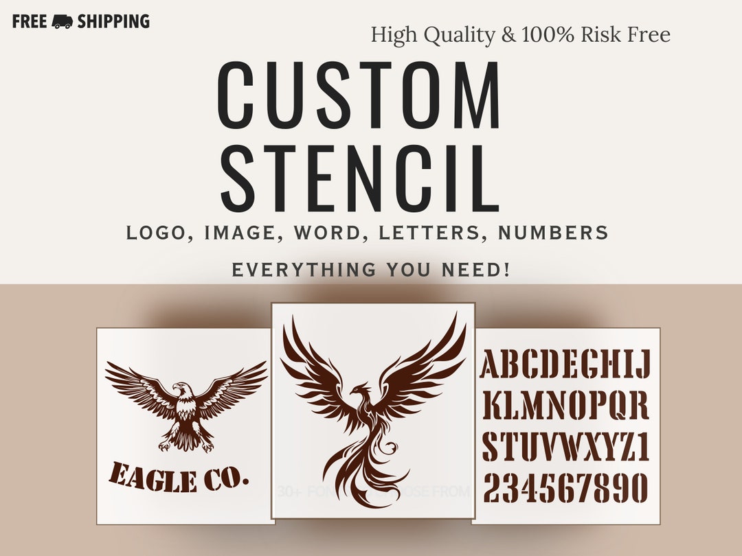 Custom Logo Stencil Image Stencil Name Stencil Letter Stencil for Spray