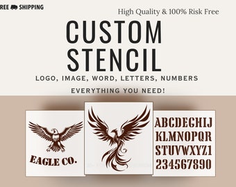 Custom Spray Painting Stencil Logo Stencil Wall Stencil Pattern Stencil  Commercial Stencil .01 10mil Thick Stencil 