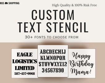 Custom Stencil Word Stencil Text Stencil Names Stencil Letter Stencil for Painting Stencil Logo Customized Stencil -Reusable 10 MIL Mylar