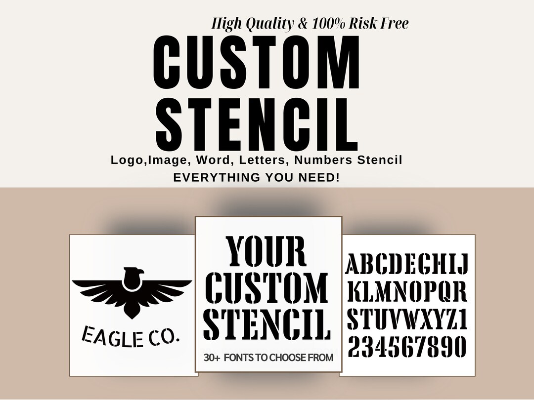 Custom Logo Stencil Image Stencil Name Stencil Letter Stencil Etsy Canada