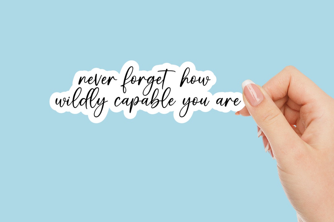 Never Forget Motivational Stickers Laptop, Inspirational Decals Water ...