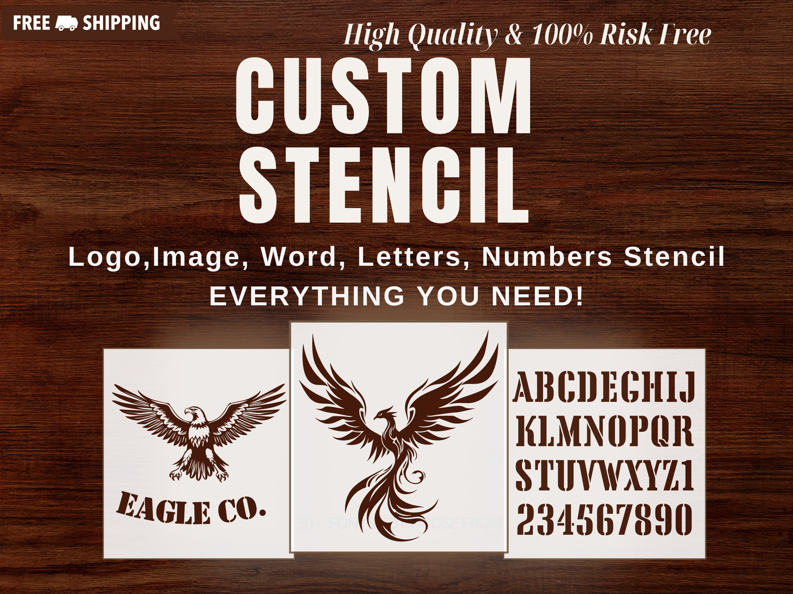 Custom Logo Stencil Image Stencil Name Stencil Letter Stencil Etsy UK