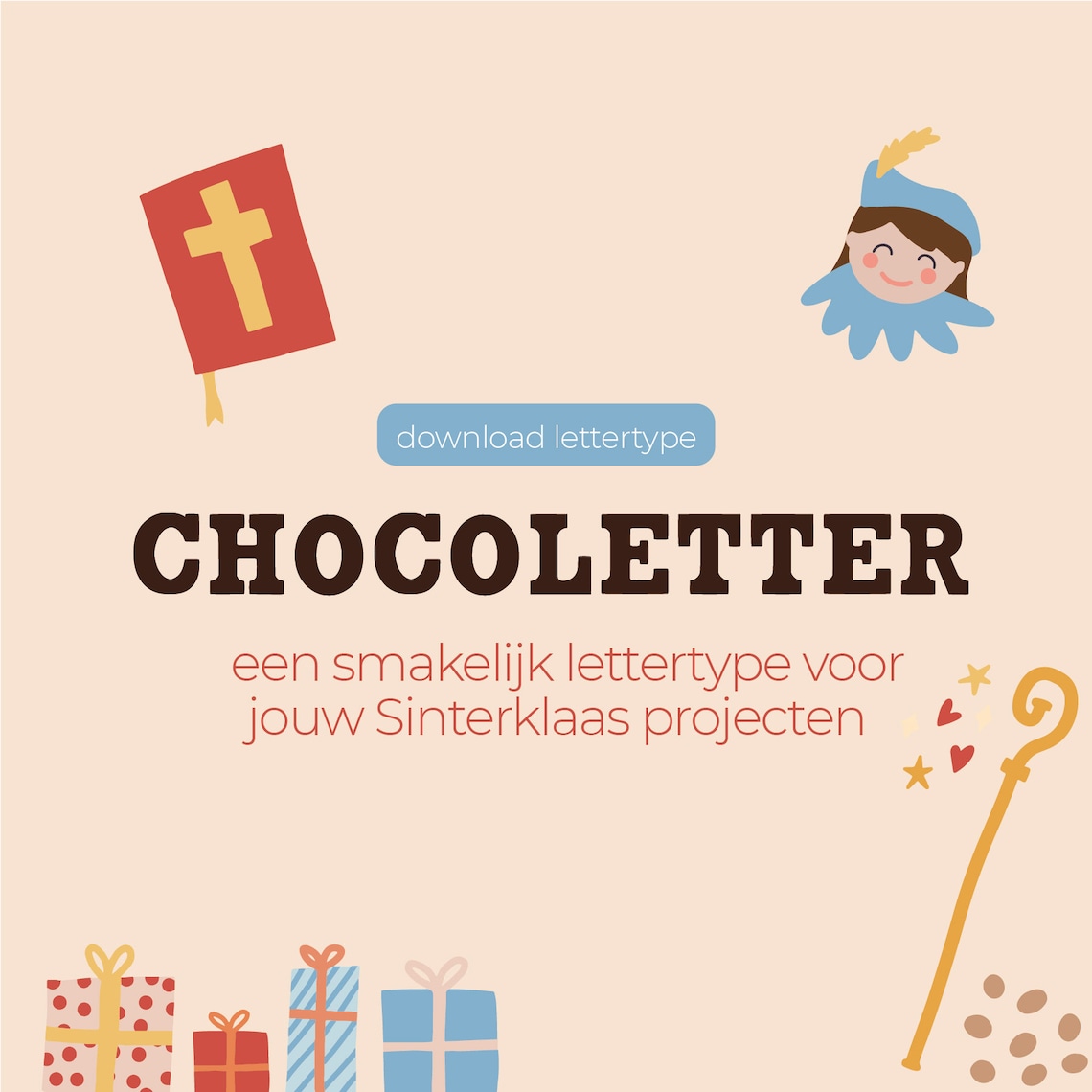 Sinterklaas Lettertype 'chocoletter' Een Font Van Chocoladeletters ...